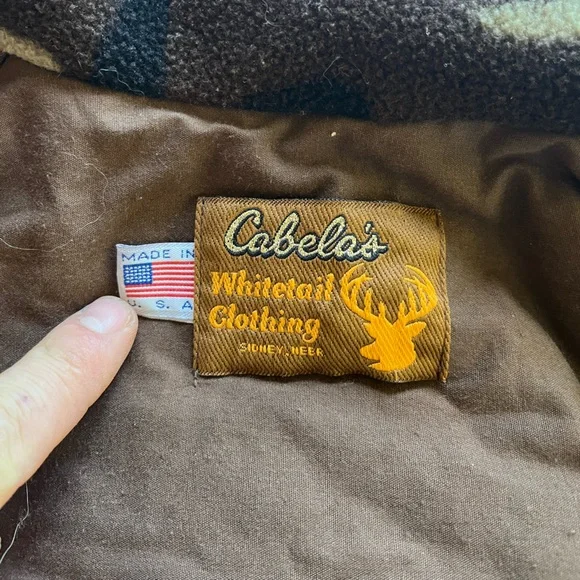 Cabelas Camo fleece Gore-Tex hunting jacket.  Size Men’s L.  Great condition. - Picture 6 of 8